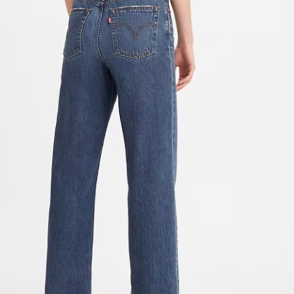 Levi's Ribcage Straight Ankle Jeans in Dark Indigo - Picture 2 of 5